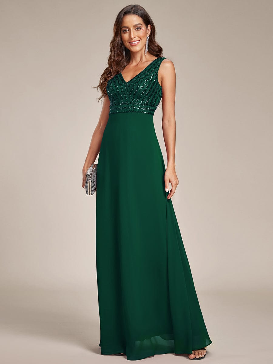 MsDresslyEP Formal Dress Sequin Sleeveless Double V-Neck Formal Evening Dress DRE230912A5901DGV4