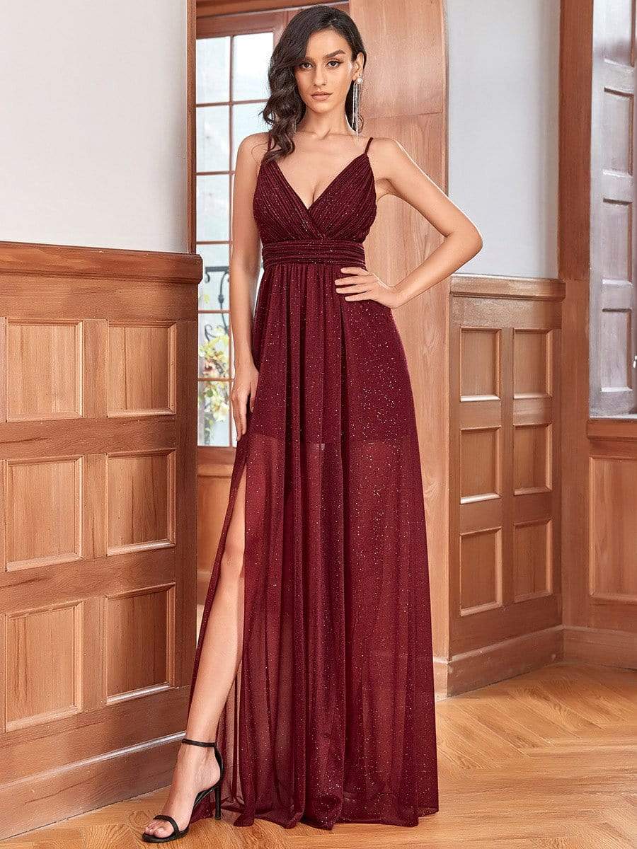 MsDresslyEP Formal Dress Spaghetti Strap 2 in 1 Sheer Evening Dress DRE230912A9601BDG4