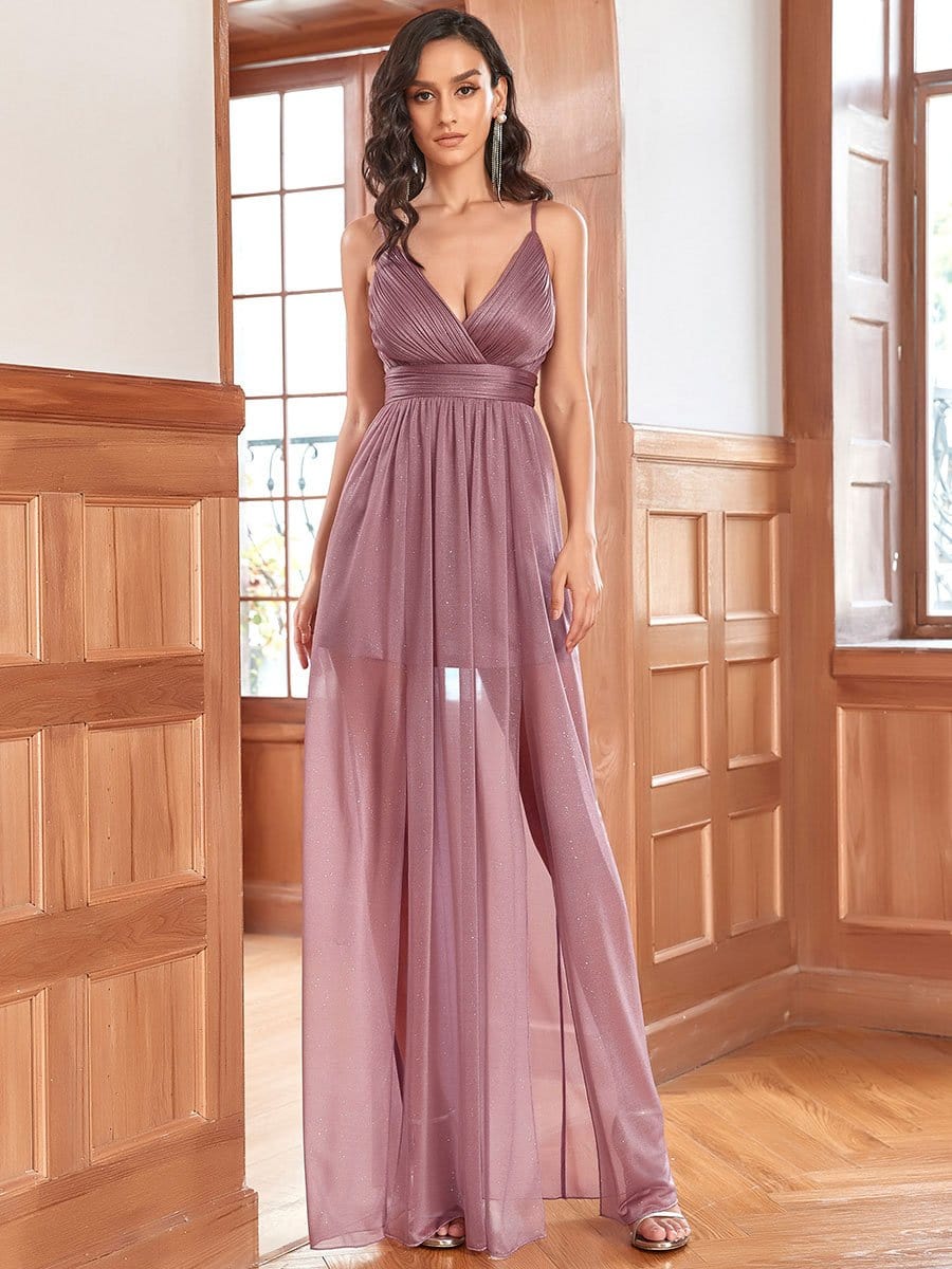 MsDresslyEP Formal Dress Spaghetti Strap 2 in 1 Sheer Evening Dress DRE230912A9615POH4