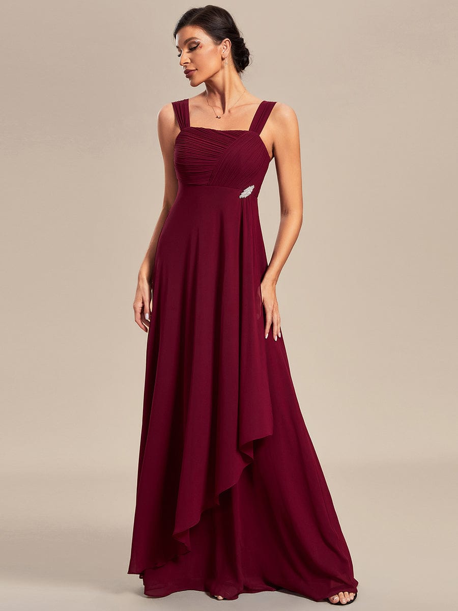 MsDresslyEP Formal Dress Two-Piece Square Neck Chiffon A-Line Mother of the Bride Dress