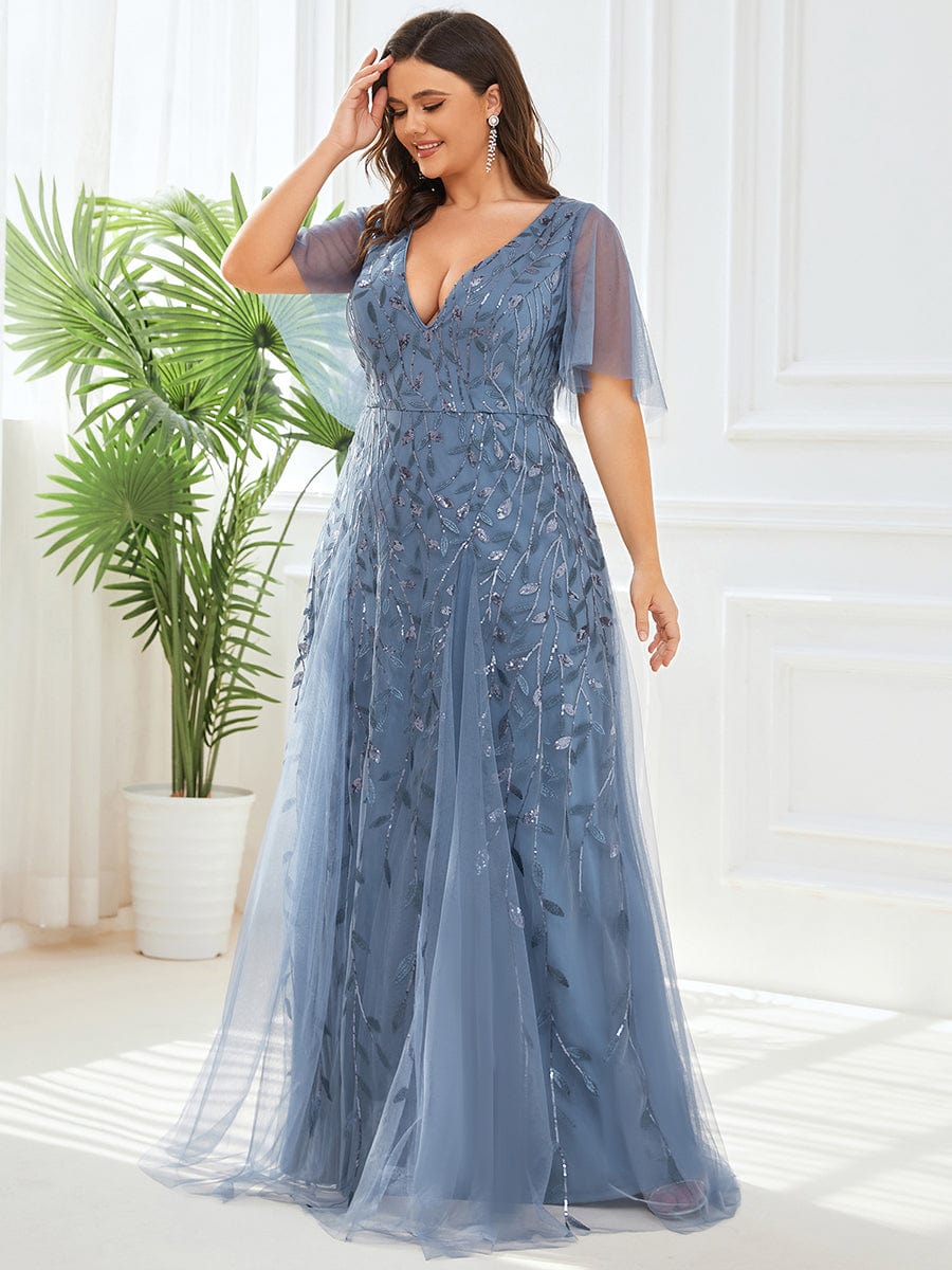 MsDresslyEP Plus Formal Dress Plus Size Floor Length Formal Evening Gowns for Weddings