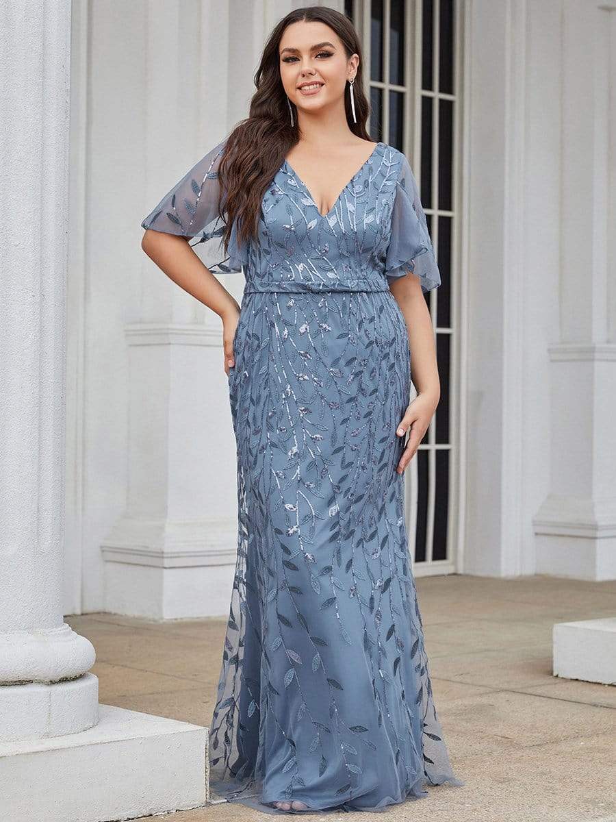 MsDresslyEP Plus Formal Dress Plus Size Long Mermaid Formal Dresses for Weddings DRE230912B0501DNV16