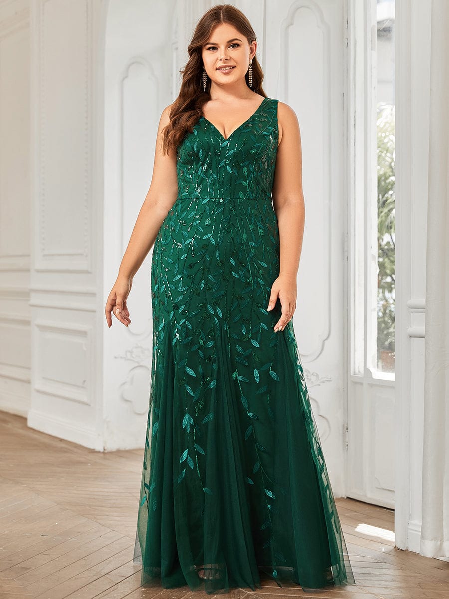 MsDresslyEP Plus Formal Dress Plus Size Maxi Sequin Formal Dresses & Gowns DRE230973801DGV16