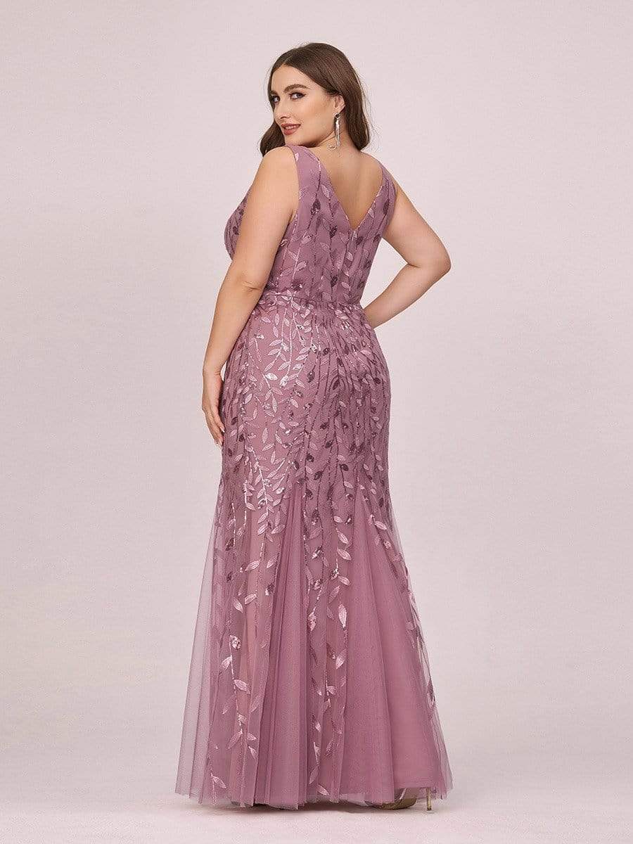 MsDresslyEP Plus Formal Dress Plus Size Maxi Sequin Formal Dresses & Gowns