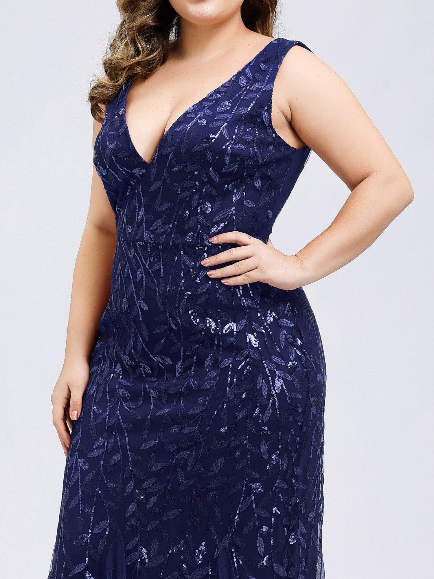 MsDresslyEP Plus Formal Dress Plus Size Maxi Sequin Formal Dresses & Gowns