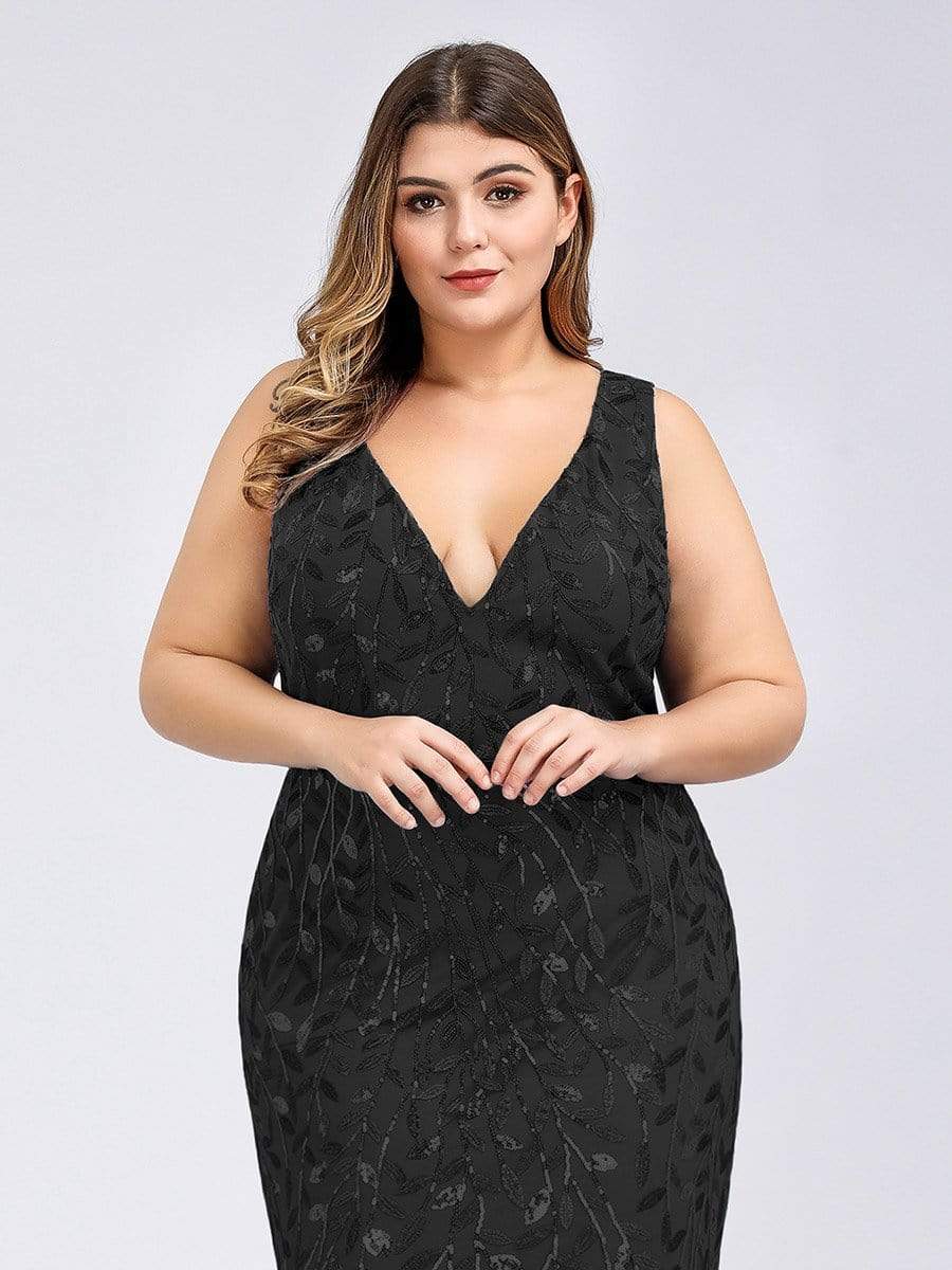 MsDresslyEP Plus Formal Dress Plus Size Maxi Sequin Formal Dresses & Gowns